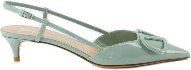 Valentino VLOGO Pointed Toe Slingback Pumps
