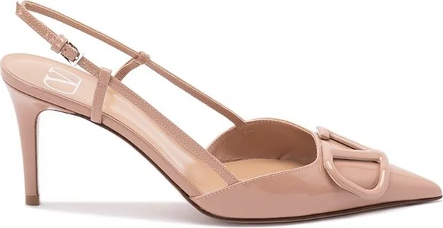 Valentino VLOGO Pointed Toe Slingback Pumps