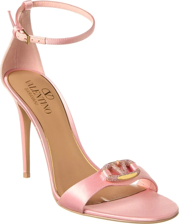 Valentino Vlogo Signature 100 Satin Sandal
