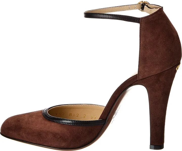 Valentino Vlogo Signature 105 Suede & Leather Pump - Image 2