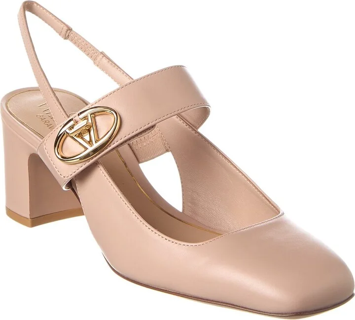 Valentino VLogo Signature 60 Leather Slingback Pump
