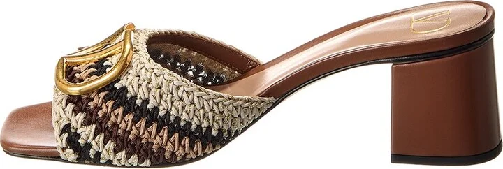 Valentino Vlogo Signature 60 Woven & Leather Sandal - Image 2