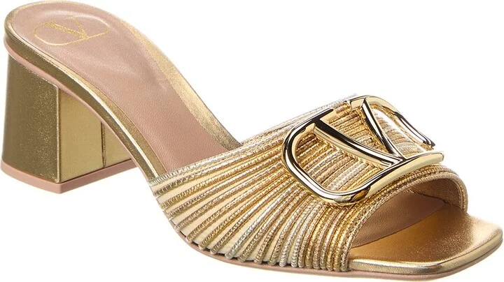 Valentino Vlogo Signature 60 Woven & Leather Sandal