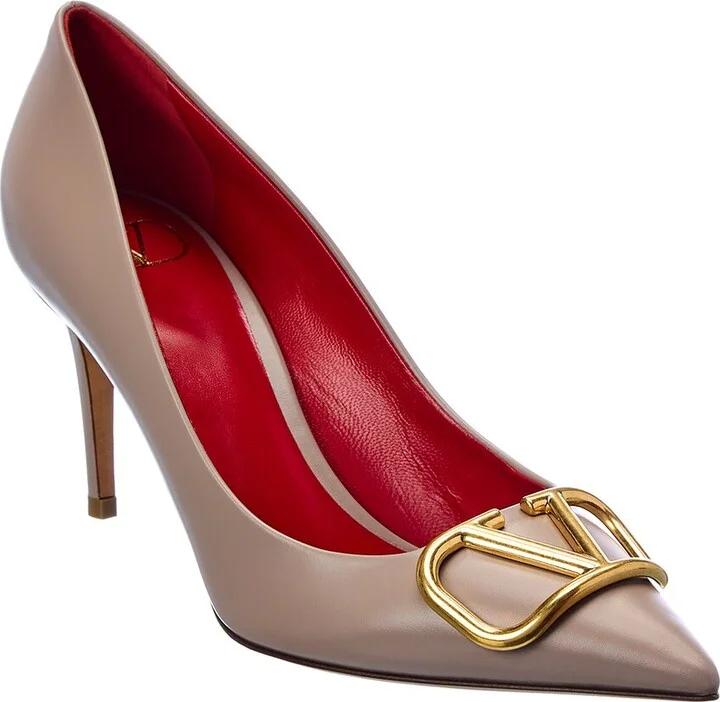 Valentino Vlogo Signature 80 Leather Pump