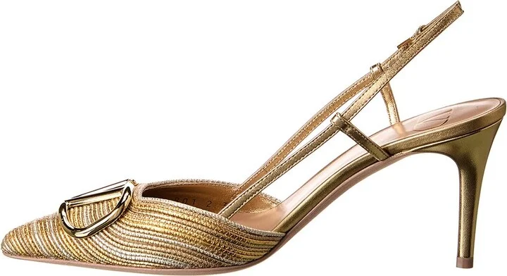 Valentino Vlogo Signature 80 Leather Slingback Pump - Image 2