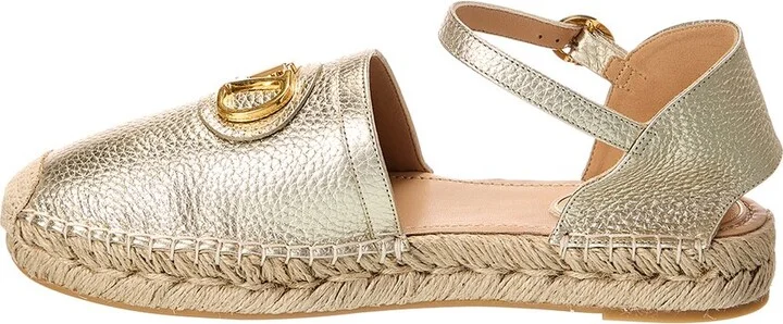 Valentino Vlogo Signature Grainy Leather Espadrille - Image 2