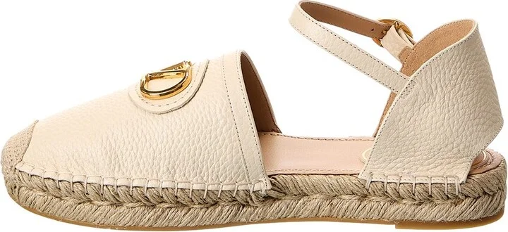 Valentino Vlogo Signature Grainy Leather Espadrille - Image 2