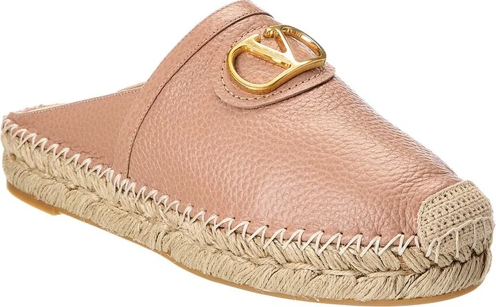 Valentino Vlogo Signature Grainy Leather Mule