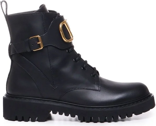 Valentino VLogo Signature Lace-Up Boots