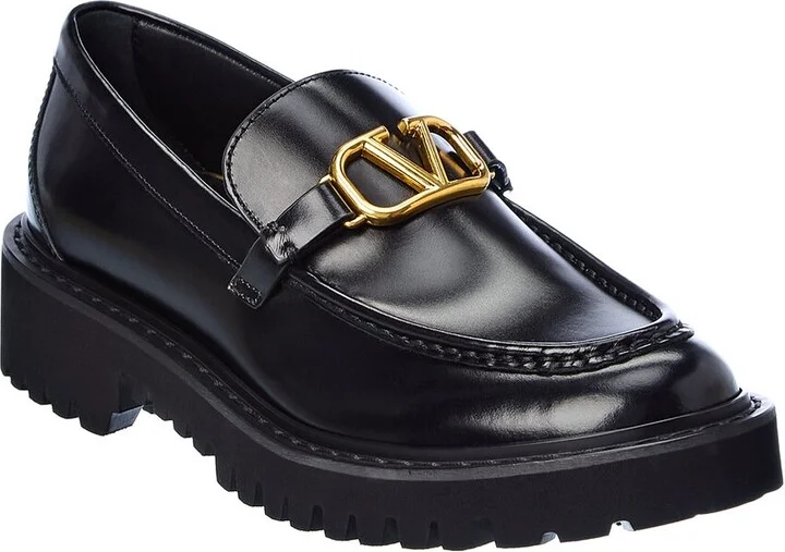 Valentino Vlogo Signature Leather Loafer