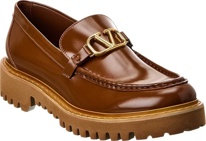 Valentino Vlogo Signature Leather Loafer