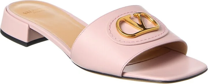 Valentino Vlogo Signature Leather Sandal