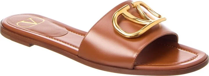 Valentino Vlogo Signature Leather Sandal