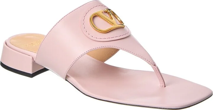 Valentino Vlogo Signature Leather Sandal