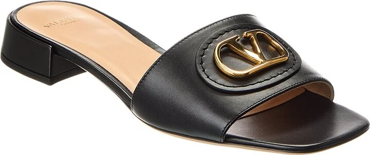 Valentino VLogo Signature Leather Sandal