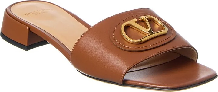 Valentino Vlogo Signature Leather Sandal