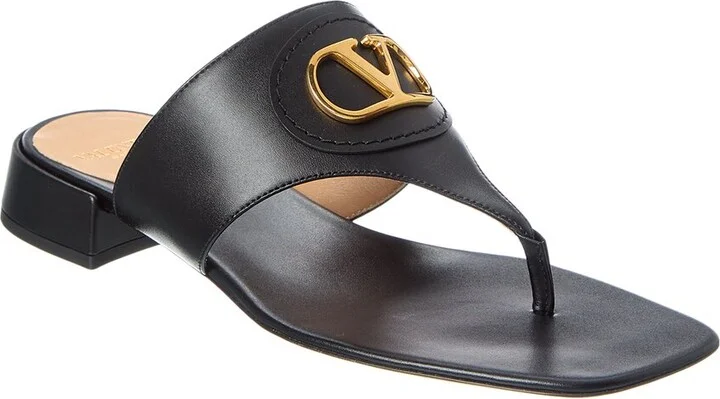 Valentino Vlogo Signature Leather Sandal