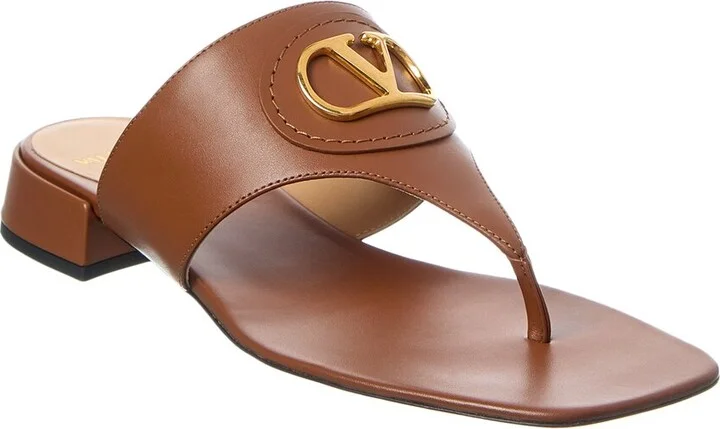 Valentino Vlogo Signature Leather Sandal