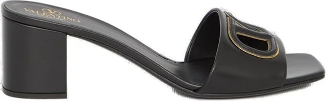 Valentino VLogo Signature Open Toe Slip-On Mules