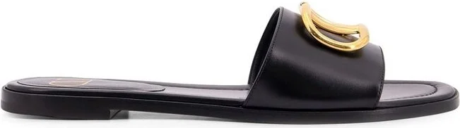 Valentino VLogo Signature Open Toe Slip-On Sandals