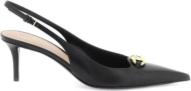 Valentino VLogo Signature Pointed Toe Slingback Pumps