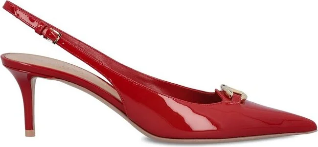 Valentino VLogo Signature Pointed Toe Slingback Pumps
