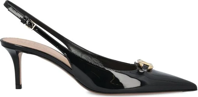 Valentino VLogo Signature Pointed Toe Slingback Pumps