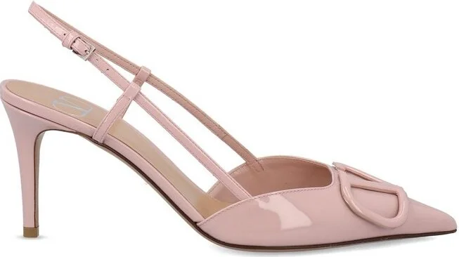 Valentino VLogo Signature Pointed Toe Slingback Pumps