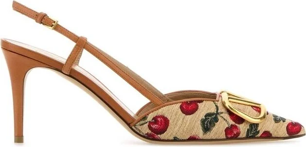 Valentino VLogo Signature Pointed Toe Slingback Pumps