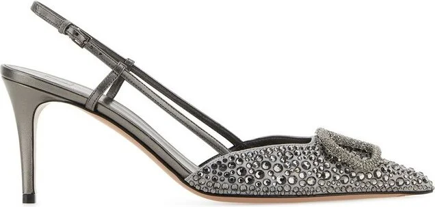 Valentino VLogo Signature Pointed Toe Slingback Pumps