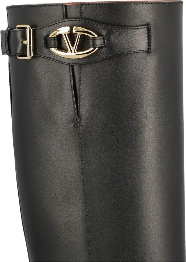 Valentino Vlogo Signature Round Toe Boots - Image 4
