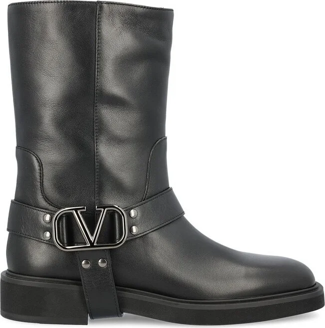 Valentino VLogo Signature Round Toe Boots