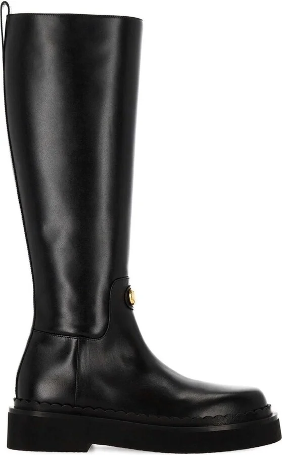 Valentino VLogo Signature Round Toe Boots