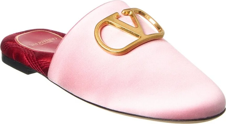 Valentino Vlogo Signature Satin Mule