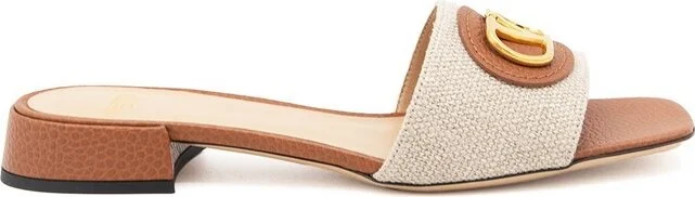 Valentino VLogo Square Open Toe Sandals