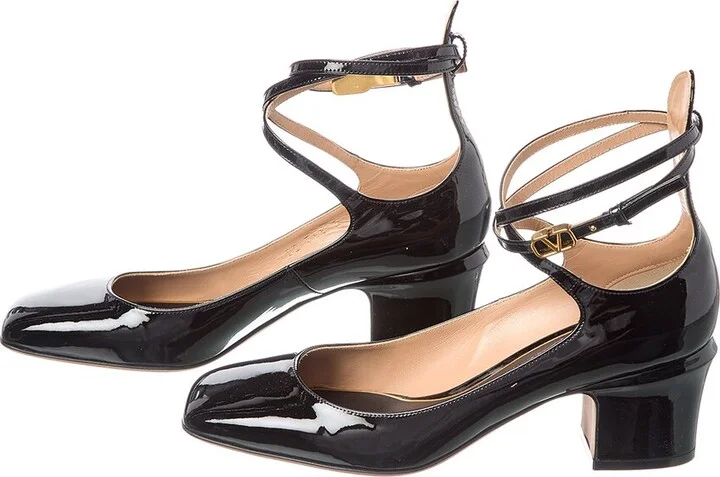 Valentino Vlogo Tan-Go 60 Patent Pump (Authentic Pre-Loved) - Image 2