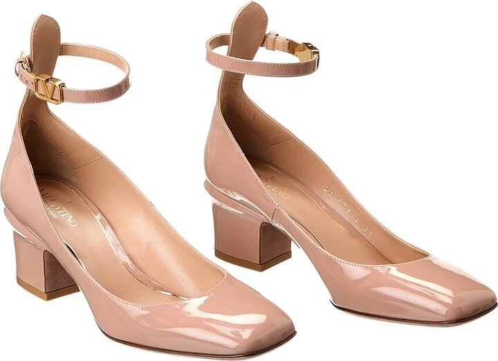 Valentino VLogo Tan-Go 60 Patent Pump (Authentic Pre-Loved)