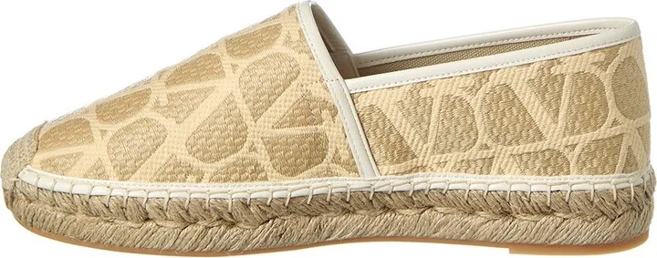 Valentino Vlogo Toile Iconographe Canvas & Leather Espadrille - Image 2