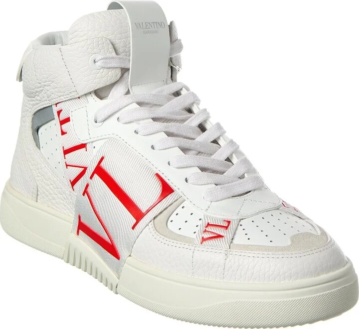 Valentino Vltn Leather High-Top Sneaker