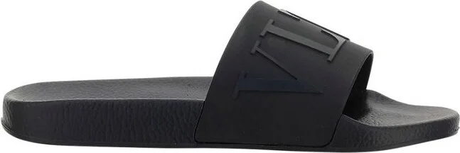 Valentino VLTN Logo Embossed Slip-On Slides