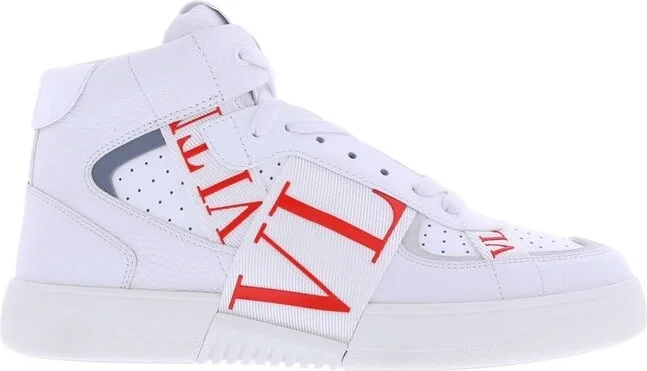 Valentino VLTN Round Toe Mid-Top Sneakers