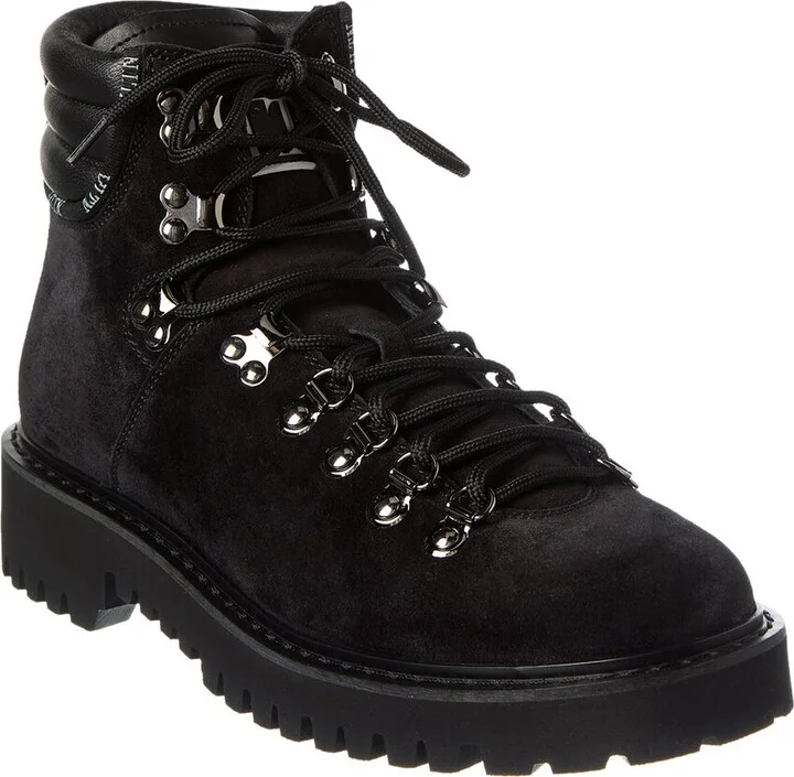 Valentino Vltn Suede & Leather Boot