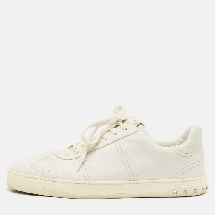 Valentino White Leather Upvillage Low Top sneakers Size 45