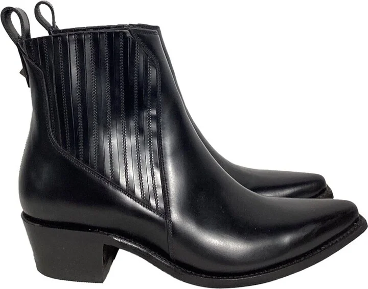 Valentino Women's Leather Ranch Ankle Cowboy Boot (Authentic Pre-Loved)