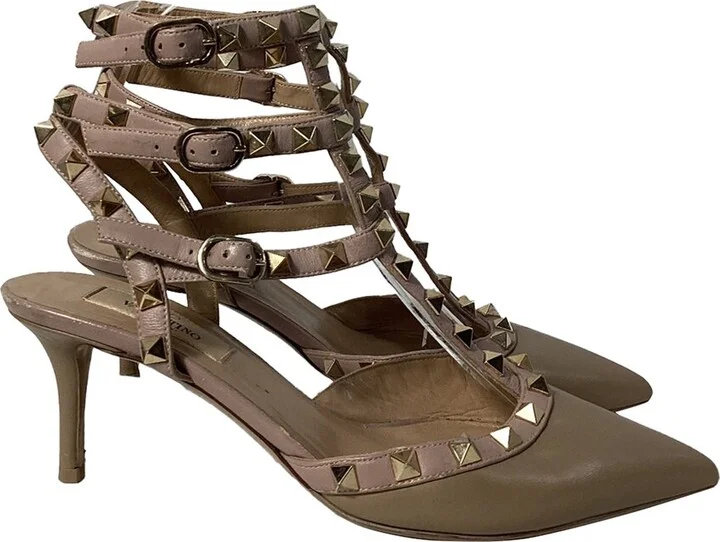 Valentino Women's Leather Rockstud Caged Pump (Authentic Pre-Loved)