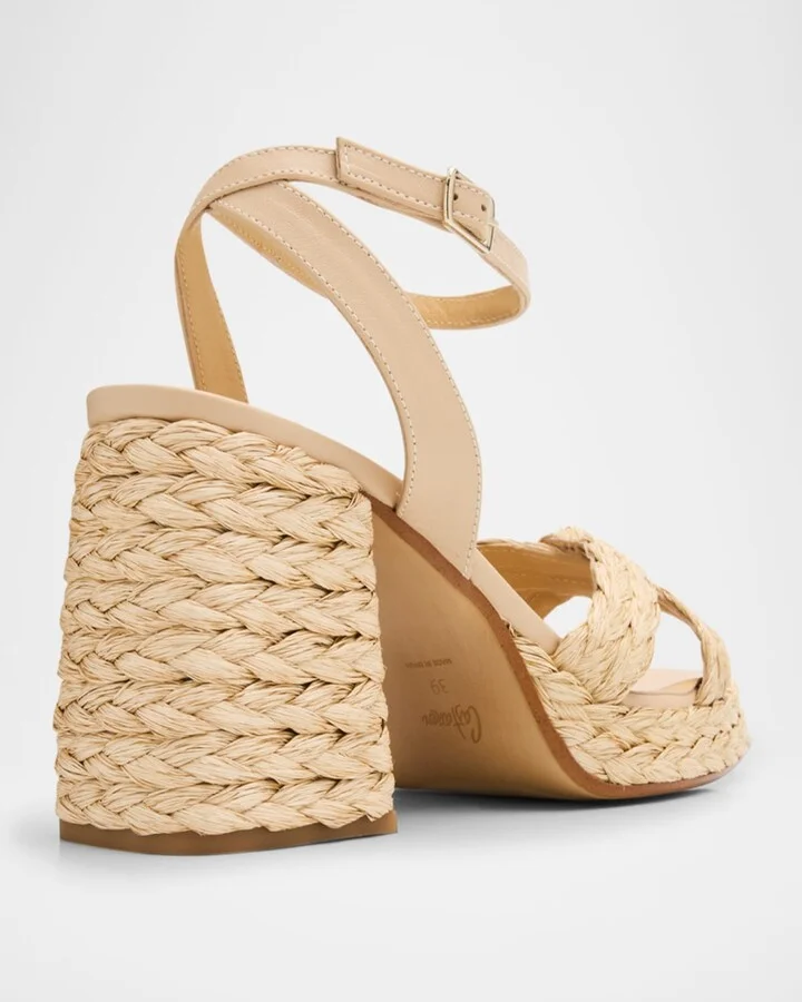 Valeriette Braided Canvas Espadrille Sandals - Image 3