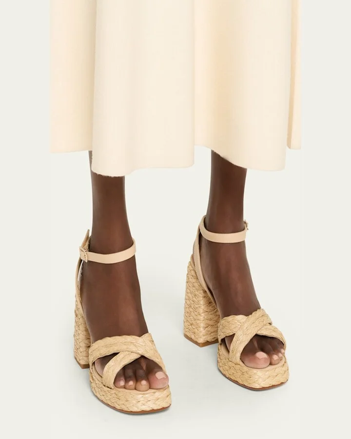 Valeriette Braided Canvas Espadrille Sandals - Image 2