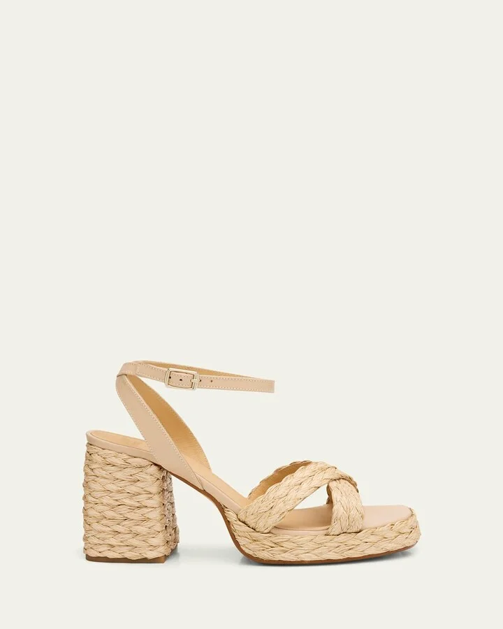 Valeriette Braided Canvas Espadrille Sandals