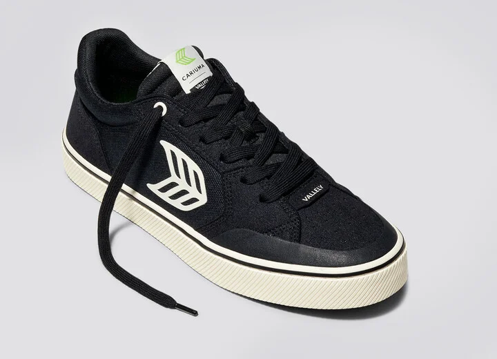VALLELY PRO Black Suede and Cordura Ivory Logo Sneaker Men - Image 4