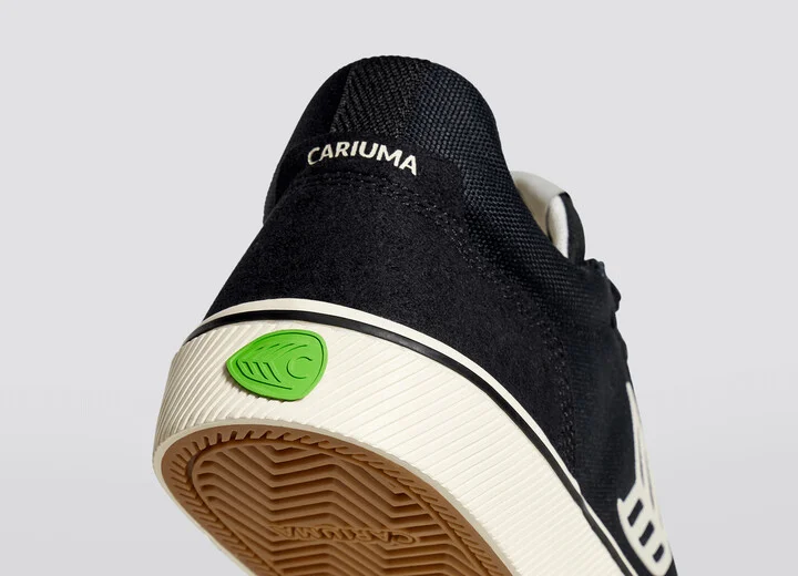 VALLELY PRO Black Suede and Cordura Ivory Logo Sneaker Men - Image 6